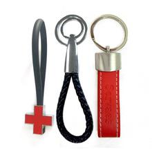 High Quality Factory Supply Custom Logo Football Team Plain Colored Thick Wristlet Bangle Key chain Keychain